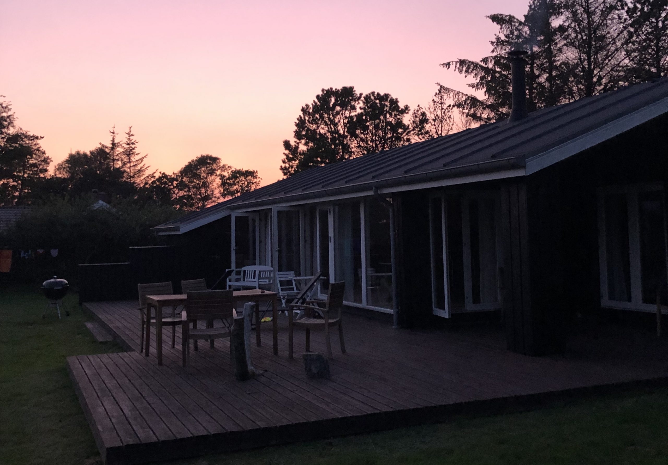 Abendstimmung im Ferienhaus